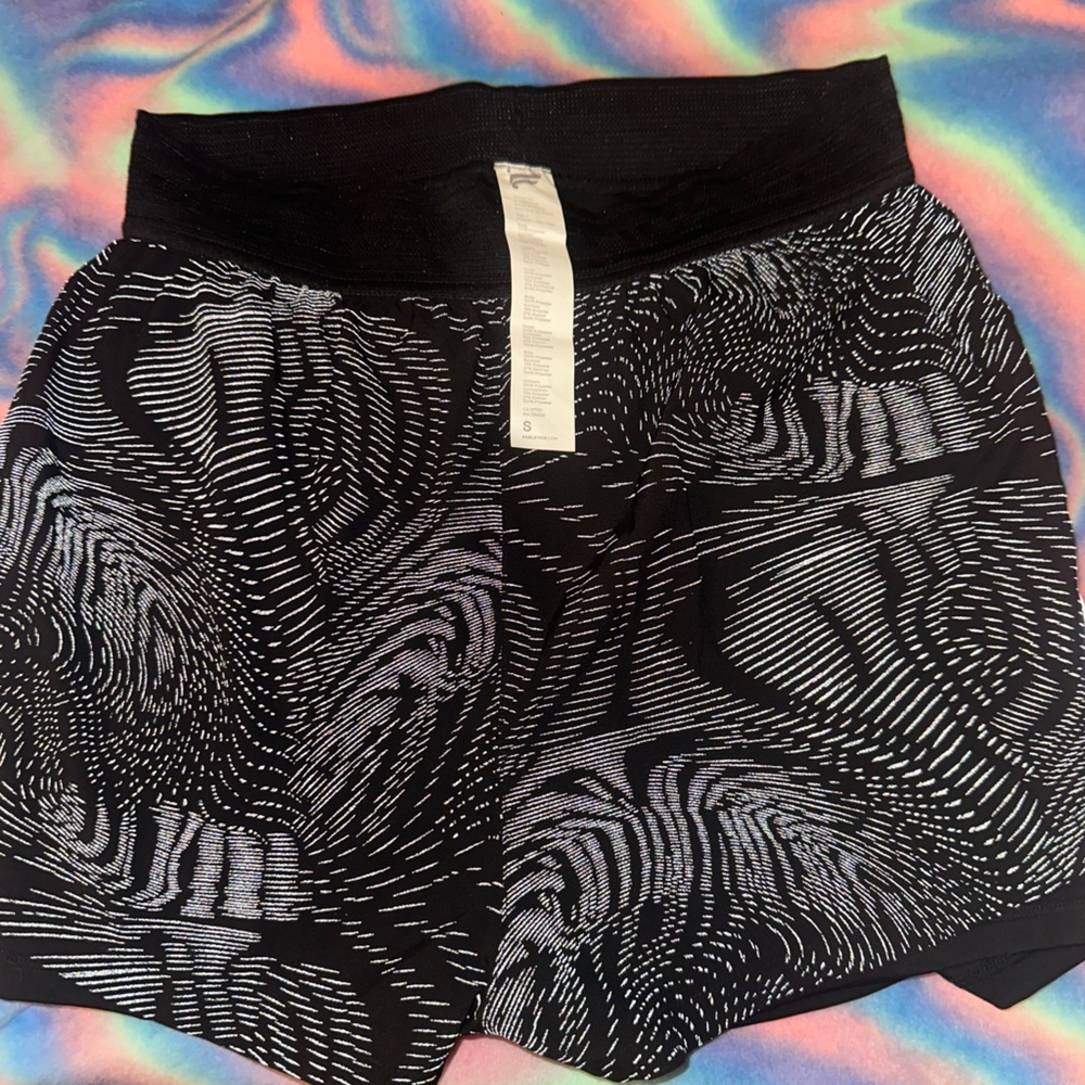 Fabletics Black and White Athletic Shorts